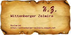 Wittenberger Zelmira névjegykártya